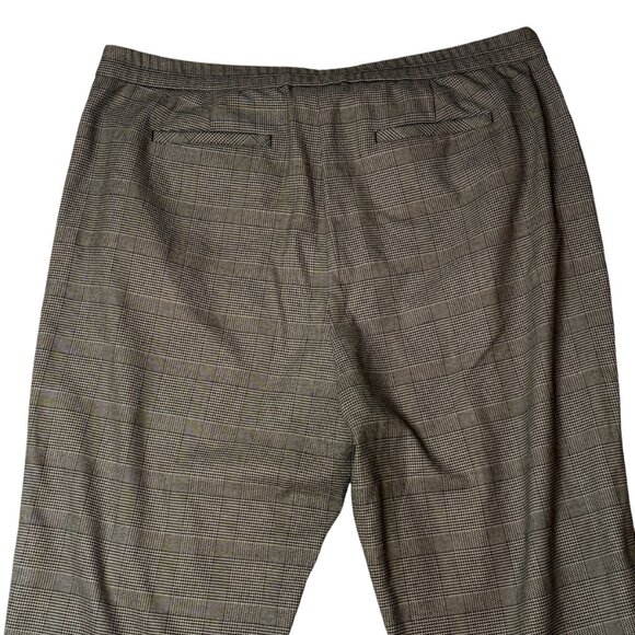 J.Jill Size L Heritage Glen Plaid Drawstring Trousers Straight Leg Pants - Picture 8 of 10